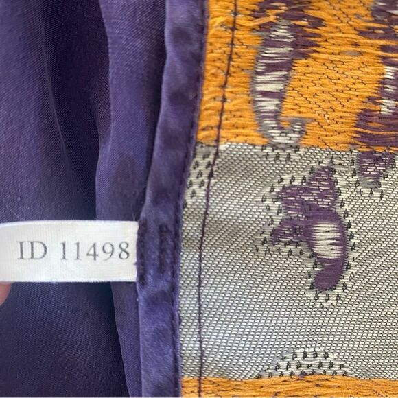 Vintage 90s Victoria’s Secret Gold Label Paisley Print Silk Blend Vest Purple - Picture 7 of 7